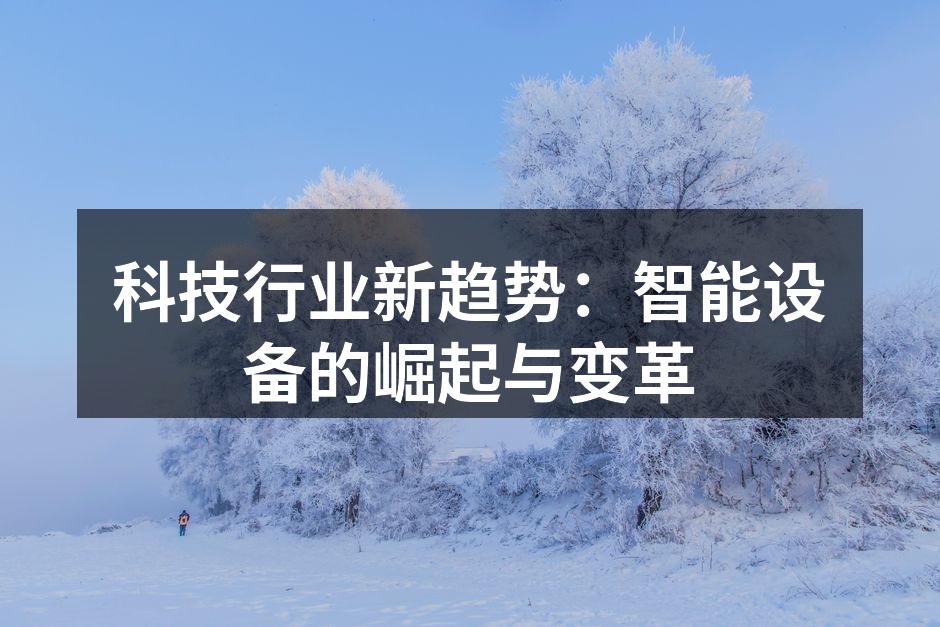 科技行业新趋势：智能设备的崛起与变革